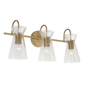 Mila Three Light Vanity in Aged Brass (65|142431AD)