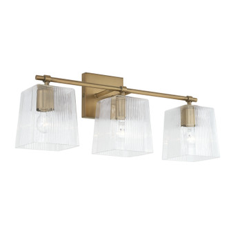 Lexi Three Light Vanity in Aged Brass (65|141731AD-508)