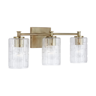 Emerson Three Light Vanity in Aged Brass (65|138331AD-491)