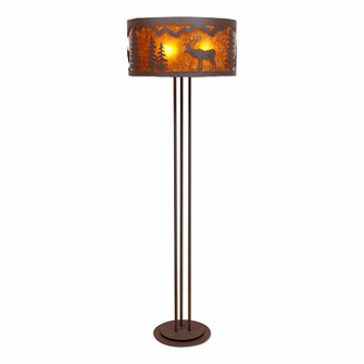 Kincaid-Valley Elk Three Light Floor Lamp in Rustic Brown (172|M69323AM-27)