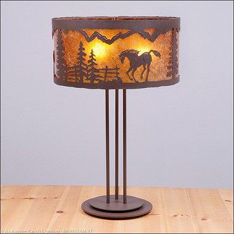Kincaid-Mountain Horse Three Light Table Lamp in Rustic Brown (172|M69235AM-27)