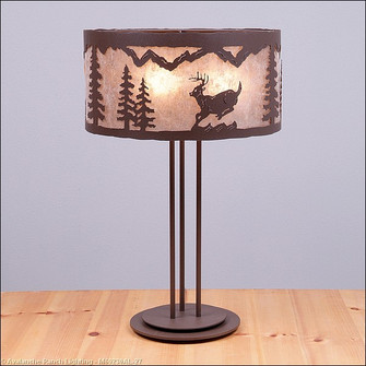 Kincaid-Mountain Deer Three Light Table Lamp in Rustic Brown (172|M69230AL-27)