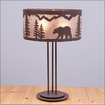 Kincaid-Mountain Bear Three Light Table Lamp in Rustic Brown (172|M69225AL-27)