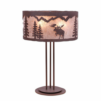 Kincaid-Alaska Moose Three Light Table Lamp in Rustic Brown (172|M69222AL-27)