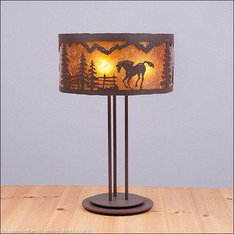 Kincaid-Mountain Horse Three Light Desk Lamp in Rustic Brown (172|M69135AM-27)