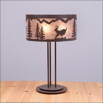 Kincaid-Mountain Deer Three Light Desk Lamp in Rustic Brown (172|M69130AL-27)