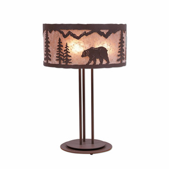 Kincaid-Mountain Bear Three Light Desk Lamp in Rustic Brown (172|M69125AL-27)