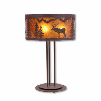 Kincaid-Valley Elk Three Light Desk Lamp in Rustic Brown (172|M69123AM-27)