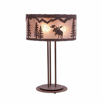 Kincaid-Alaska Moose Three Light Desk Lamp in Rustic Brown (172|M69122AL-27)