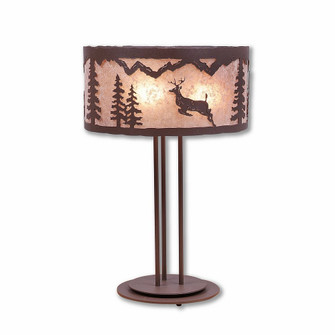 Kincaid-Valley Deer Three Light Desk Lamp in Rustic Brown (172|M69121AL-27)