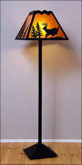 Rocky Mountain-Mountain Deer Black Iron One Light Floor Lamp in Black Iron (172|M62630AM-97)