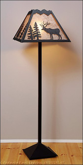 Rocky Mountain-Valley Elk Black Iron One Light Floor Lamp in Black Iron (172|M62623AL-97)