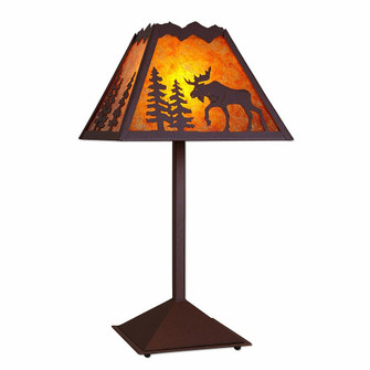 Rocky Mountain-Mountain Moose Rustic Brown One Light Table Lamp in Rustic Brown (172|M62527AM-27)