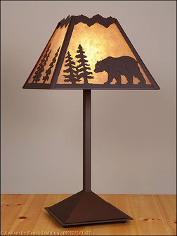 Rocky Mountain-Mountain Bear Rustic Brown One Light Table Lamp in Rustic Brown (172|M62525AL-27)