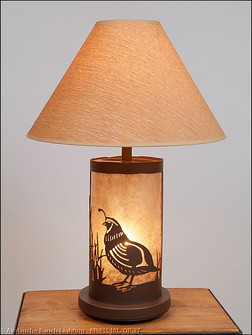 Cascade-Western Quail Two Light Table Lamp in Rustic Brown (172|M60154AL-OP-27)