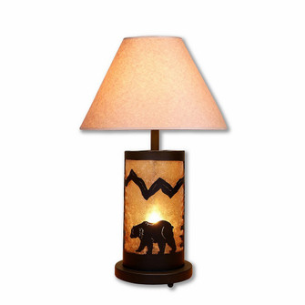 Cascade-Mountain Bear Black Iron Two Light Table Lamp in Black Iron (172|M60125AL-OP-97)