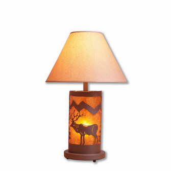 Cascade-Valley Elk Two Light Table Lamp in Rustic Brown (172|M60123AM-KR-27)