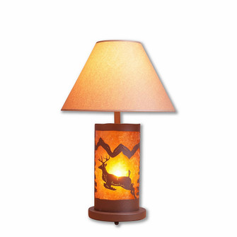 Cascade-Valley Deer Two Light Table Lamp in Rustic Brown (172|M60121AM-KR-27)