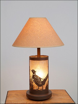Cascade-Pheasant Two Light Desk Lamp in Rustic Brown (172|M60051AL-OP-27)