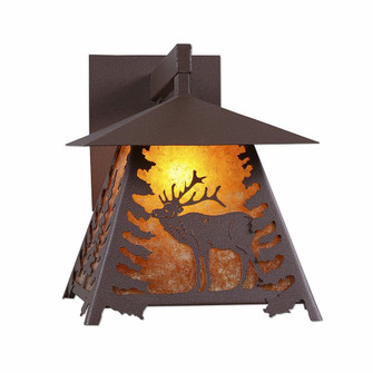 Smoky Mountain-Mountain Elk One Light Wall Sconce in Rustic Brown (172|M53633AM-27)