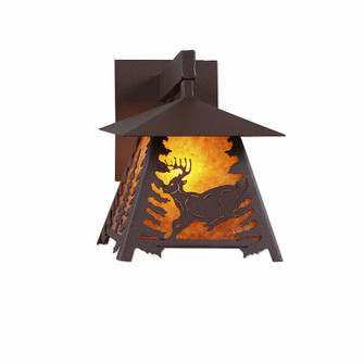Smoky Mountain-Mountain Deer One Light Wall Sconce in Rustic Brown (172|M53530AM-27)