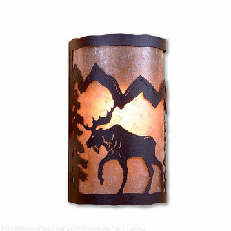 Cascade-Mountain Moose Rustic Brown One Light Wall Sconce in Rustic Brown (172|M51827AL-27)