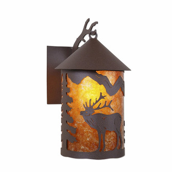 Cascade Lantern-Mountain Elk One Light Wall Sconce in Rustic Brown (172|M51633AM-27)