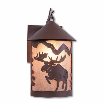 Cascade Lantern-Alaska Moose One Light Wall Sconce in Rustic Brown (172|M51622AL-27)