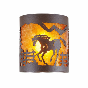 Kincaid-Mountain Horse One Light Semi Flush Mount in Rustic Brown (172|M49135AM-27)
