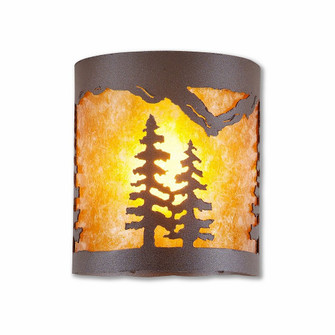 Kincaid-Spruce Tree One Light Semi Flush Mount in Rustic Brown (172|M49114AM-27)
