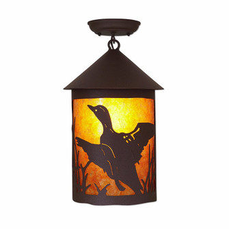 Cascade-Loon Rustic Brown One Light Semi Flush Mount in Rustic Brown (172|M48664AM-27)