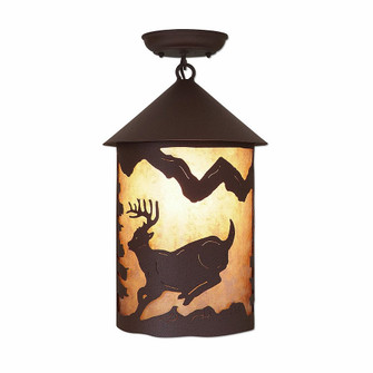 Cascade-Mountain Deer Rustic Brown One Light Semi Flush Mount in Rustic Brown (172|M48630AL-27)