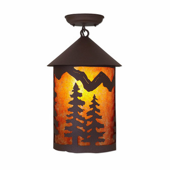 Cascade-Spruce Tree Rustic Brown One Light Semi Flush Mount in Rustic Brown (172|M48614AM-27)