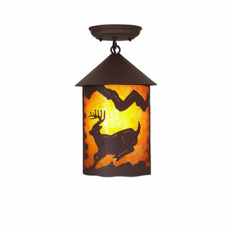 Cascade-Mountain Deer Rustic Brown One Light Semi Flush Mount in Rustic Brown (172|M48530AM-27)