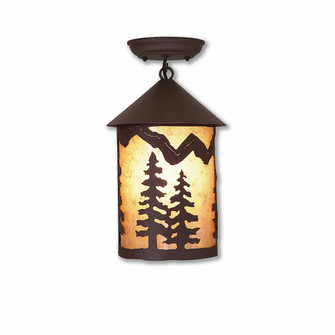 Cascade-Spruce Tree Rustic Brown One Light Semi Flush Mount in Rustic Brown (172|M48514AL-27)