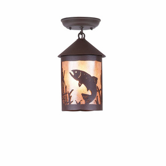 Cascade-Trout Rustic Brown One Light Semi Flush Mount in Rustic Brown (172|M48481AL-27)