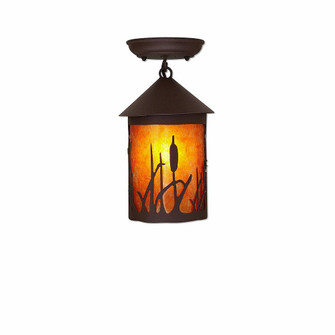 Cascade-Cattails One Light Semi Flush Mount in Rustic Brown (172|M48465AM-27)