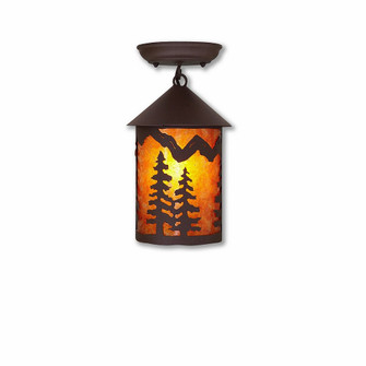 Cascade-Spruce Tree Rustic Brown One Light Semi Flush Mount in Rustic Brown (172|M48414AM-27)