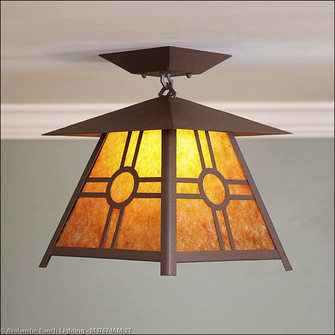 Smoky Mountain-Southview One Light Semi Flush Mount in Rustic Brown (172|M47674AM-27)