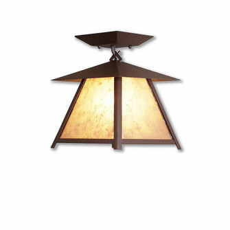 Smoky Mountain-Northrim One Light Semi Flush Mount in Rustic Brown (172|M47579AL-27)