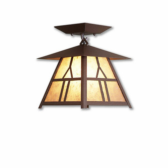 Smoky Mountain-Westhill One Light Semi Flush Mount in Rustic Brown (172|M47573AL-27)