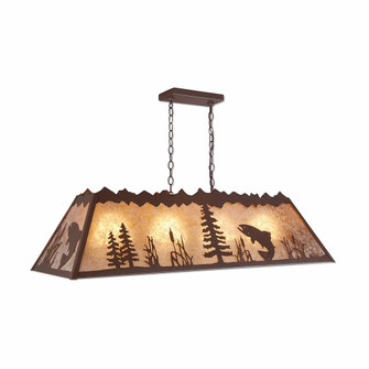 Rocky Mountain-Trout Four Light Island-Billiard in Rustic Brown (172|M45581AL-27)