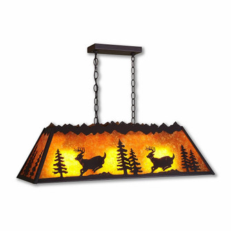 Rocky Mountain-Mountain Deer Black Iron Three Light Island-Billiard in Black Iron (172|M45430AM-97)