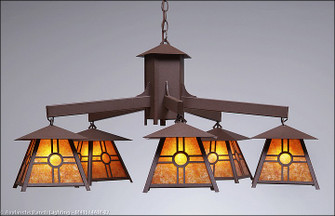 Smoky Mountain-Southview Five Light Chandelier in Rustic Brown (172|M41574AM-27)