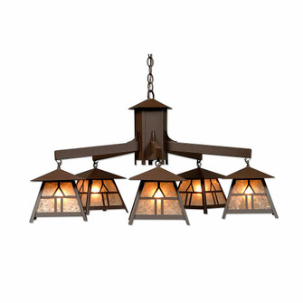 Smoky Mountain-Westhill Five Light Chandelier in Rustic Brown (172|M41573AL-27)