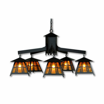 Smoky Mountain-Eastlake Five Light Chandelier in Black Iron (172|M41572AM-97)