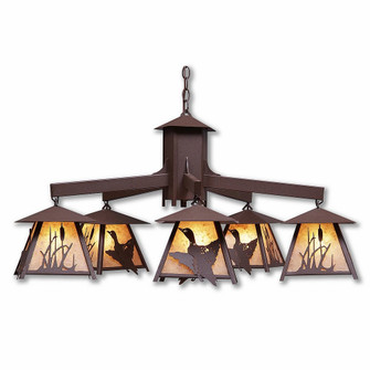Smoky Mountain-Loon Five Light Chandelier in Rustic Brown (172|M41564AL-27)
