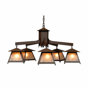 Smoky Mountain-Rustic Plain Five Light Chandelier in Rustic Brown (172|M41501AL-27)