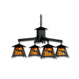 Smoky Mountain-Mountain Moose Four Light Chandelier in Black Iron (172|M41427AM-97)