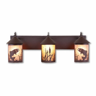 Cascade-Trout Rustic Brown Three Light Bath Vanity Light in Rustic Brown (172|M38381AL-27)